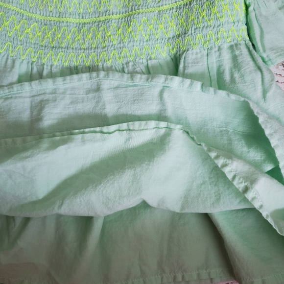 🌈30% off bundles🌈 Girls Cat & Jack Mint Cold Shoulder Top Blouse 4-5 xs - Picture 3 of 3